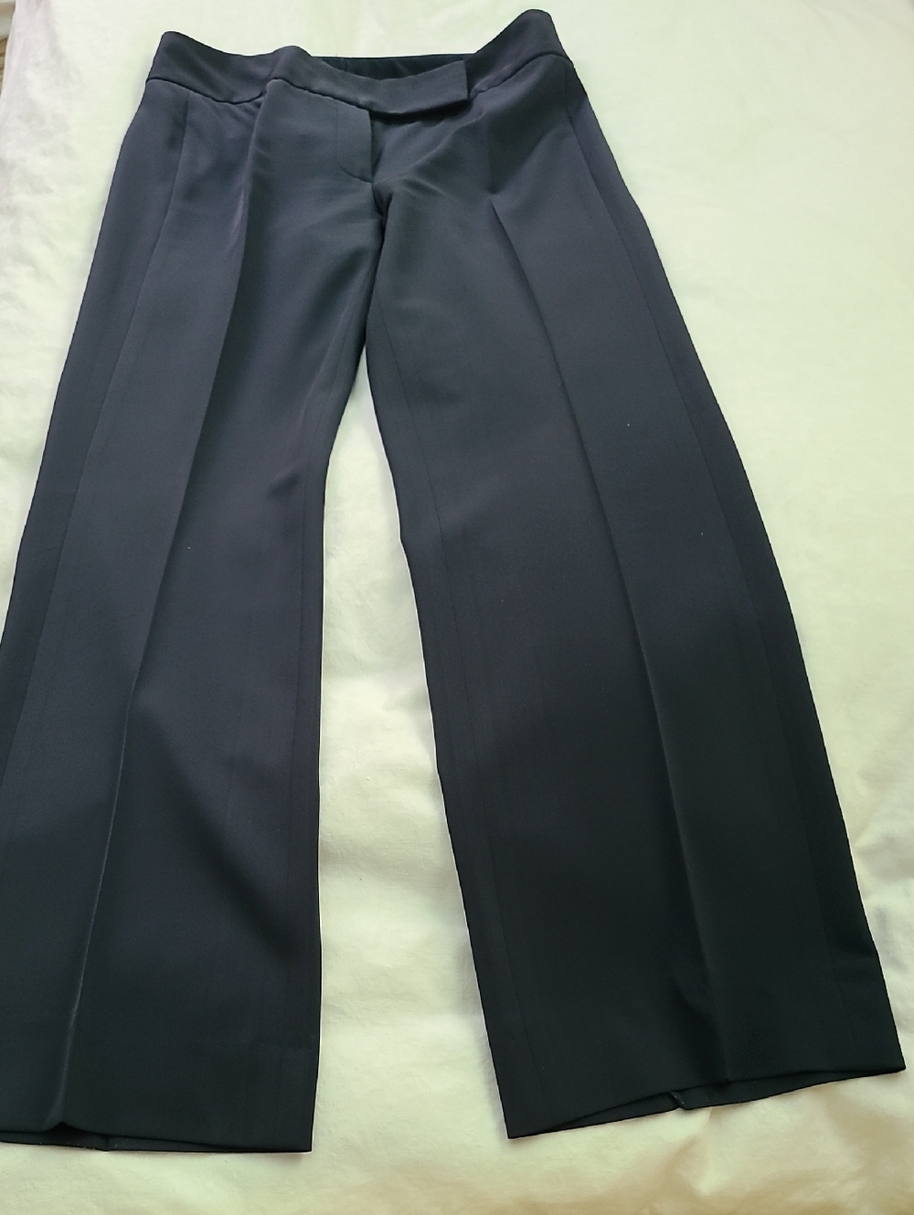 Tahari Navy Blue Wide-Leg Women's Dress Pants